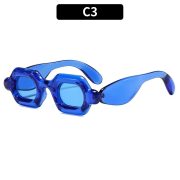 European & American New Fashion Y2K Style Sunglasses - Trendy Bubble Design Candy Color Square Sunglasses for Hip-Hop Fashion Enthusiasts - Image 2