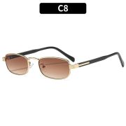 Narrow Frame Rectangular Retro Sunglasses - Unisex Trendy Street Photography Versatile Eyewear - Image 2